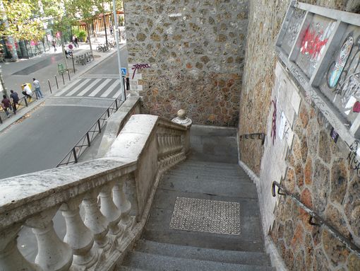 escalier d'accès à la rue Chevaleret (depuis la rue Tolbiac)